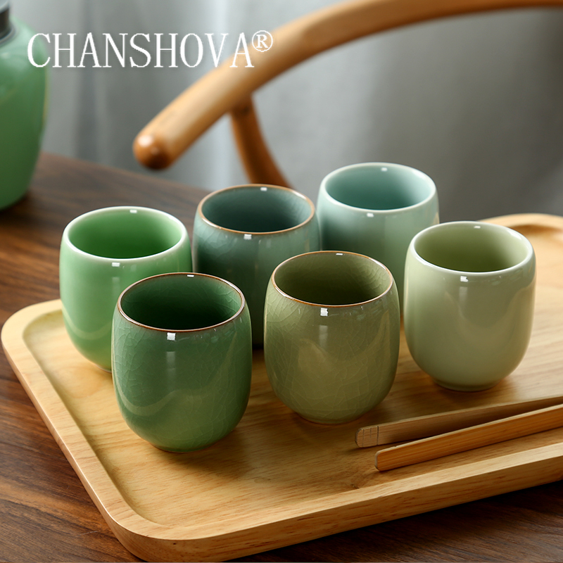 CHANSHOVA-ชุดถ้วยชาพอร์ซเลน,สไ - Celadon Ceramic Cup บทวิจารณ์และราคา